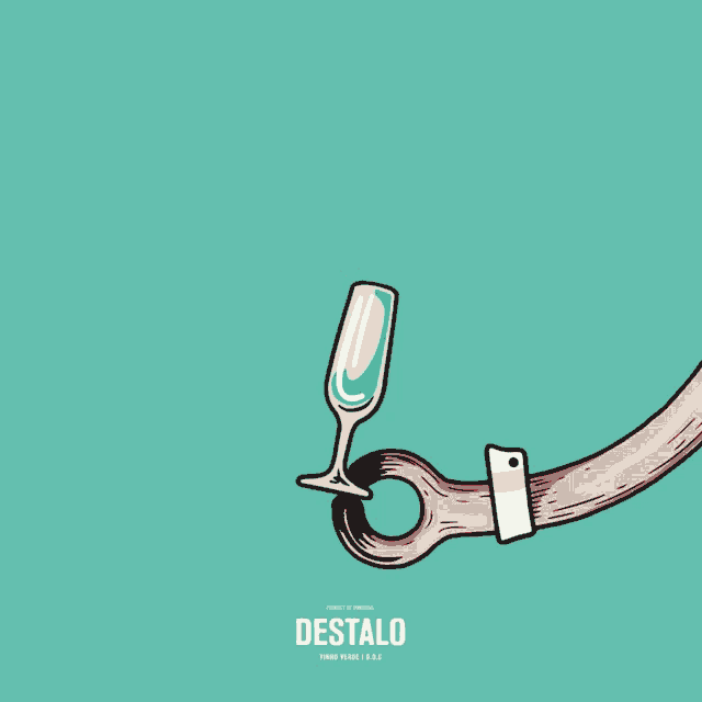 a drawing of a man holding a glass with the words o amor esta no ar