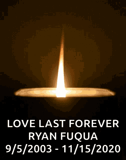 a picture of a lit candle with the words " love last forever " below it