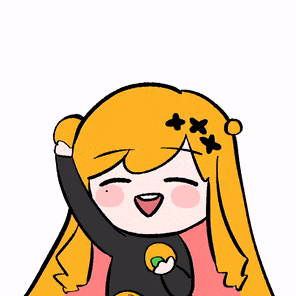 a cartoon drawing of a girl with long yellow hair