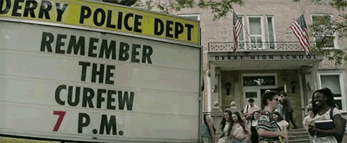 derry police dept remember the curfew at 7 p.m.