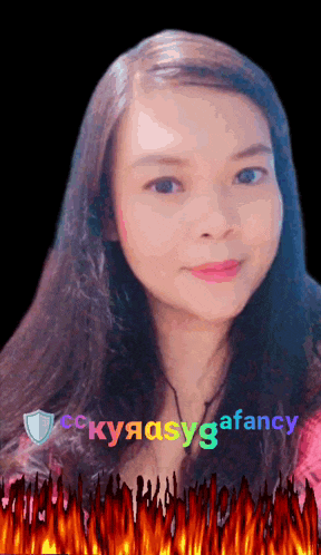 a picture of a girl with the words luckyasygafancy written on it