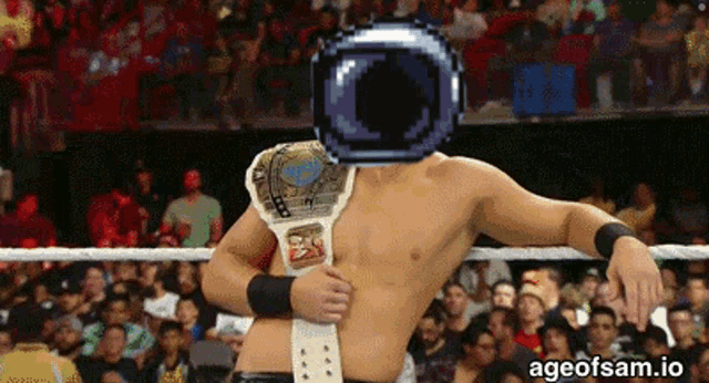 a pixel art of a wrestler with ageofsam.io written on the bottom right