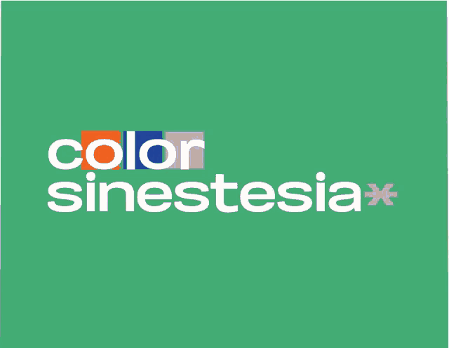 a blue background with the words color sinestesia in white letters