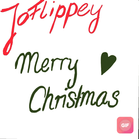 a card that says merry christmas with a green heart