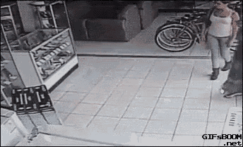 Lady Steals A Tv GIF - Steal Robbery Thief GIFs