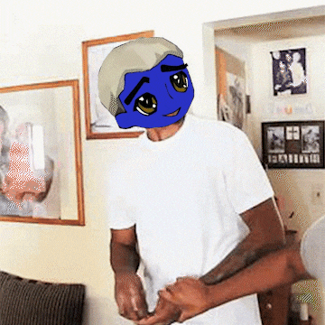 a person with a blue mask on their face