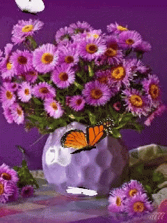 Pink Flowers GIF - Pink Flowers Butterfly GIFs