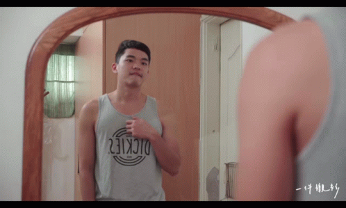 Confident Feeling Handsome GIF - Confident Feeling Handsome Mirror GIFs