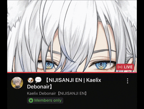 a screenshot of a live stream with the name debonair