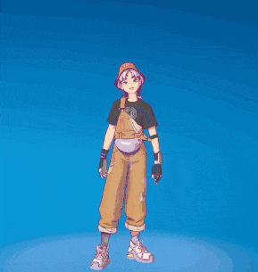 a girl is holding a microphone with flames coming out of it