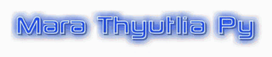 a blue sign that says mara thyulia py