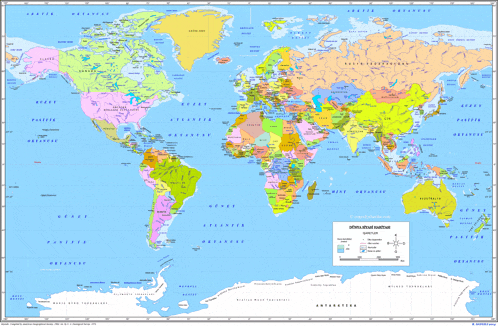 a map of the world with a few states labeled as ' united states of america '