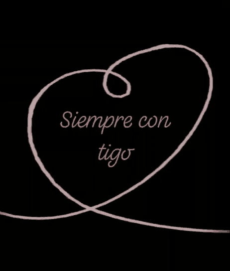 a black background with siempre con tigo written in pink letters