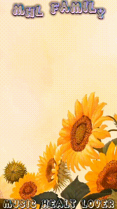 a picture of sunflowers with the words mil family music healt lover on it