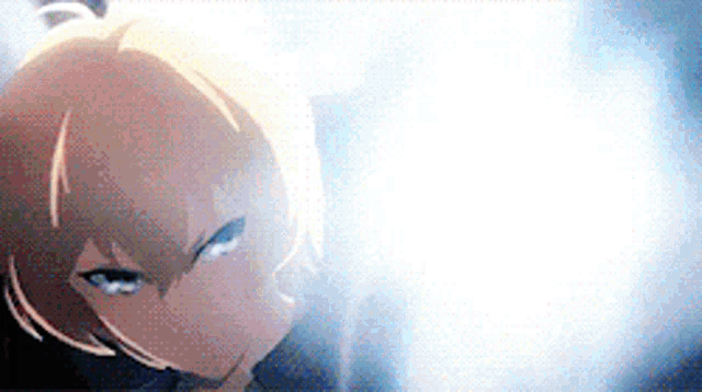 a close up of a person 's face with a glowing light coming out of it .