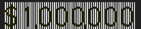a black and white striped optical illusion that says ' a thousand ' on a black background
