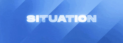 a blue background with the word situation written in white