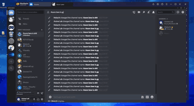 a screen shot of a discord server with a lot of messages on it