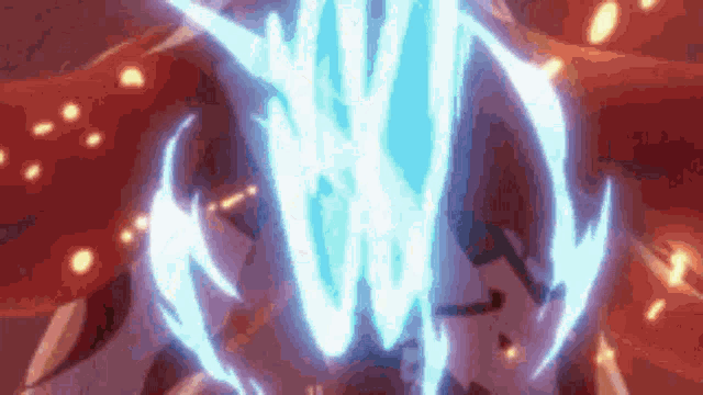 a red background with a blue light coming out of it .