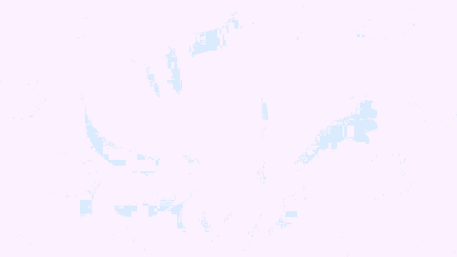 a purple and blue background with a cartoon character floating in the water