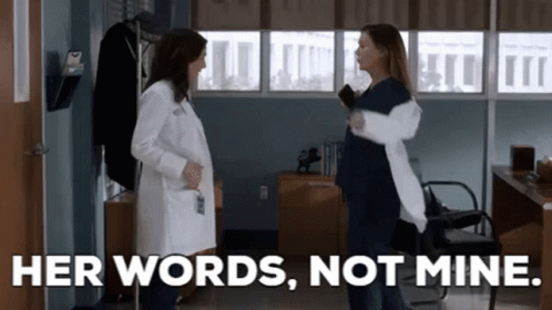Greys Anatomy Amelia Shepherd GIF - Greys Anatomy Amelia Shepherd Her Words Not Mine GIFs