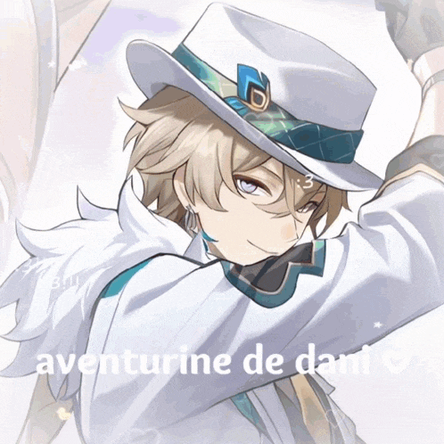 a drawing of a boy with the words aventurine de dant written below him