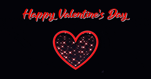a happy valentine 's day card with a red heart