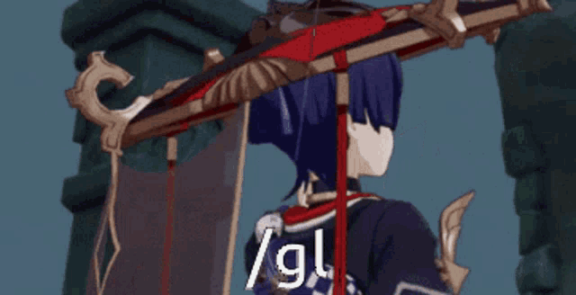 a cartoon character is wearing a hat that says gl on it