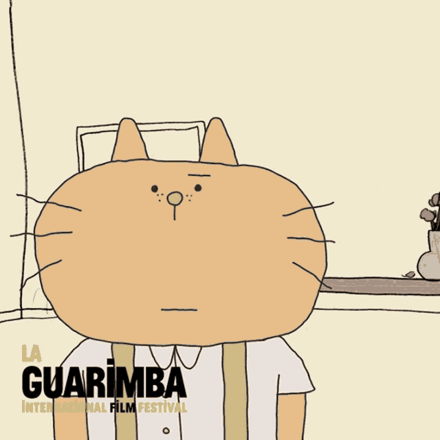 a poster for the guarimba international film festival shows a cat
