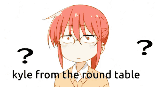 kyle from the round table is written on a white background