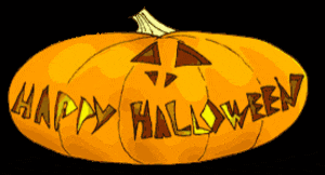 an orange pumpkin with the words happy halloween written on it