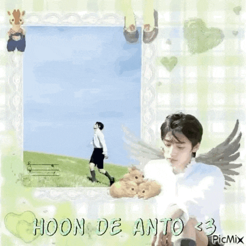 a picture of a man with wings and the words hoon de anto 33