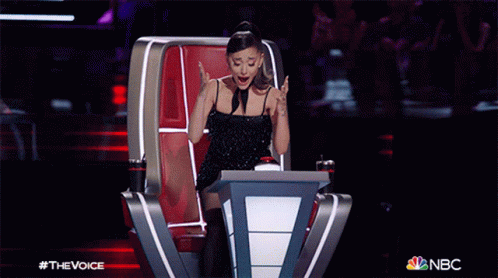 Freaking Out Ariana Grande GIF - Freaking Out Ariana Grande The Voice GIFs