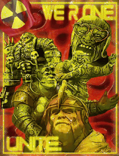 a poster that says over one unite in yellow