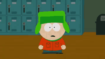 a cartoon character with a green hat and an orange jacket