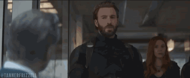 a man in a captain america uniform says " and i 'm way past asking for permission .. "