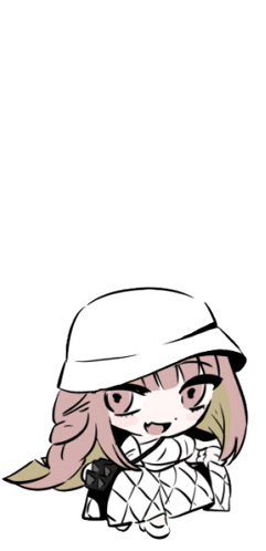 a drawing of a girl wearing a hat