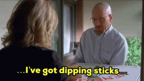 Breaking Bad Dipping Sticks GIF - Breaking Bad Dipping Sticks Pizza GIFs