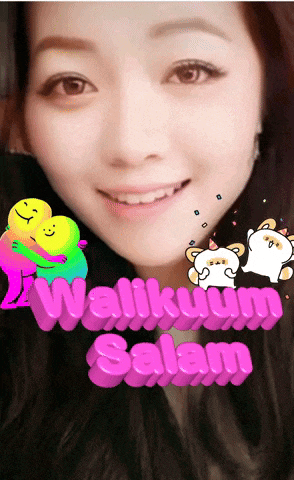 a picture of a woman with the words walikuum salam written on it