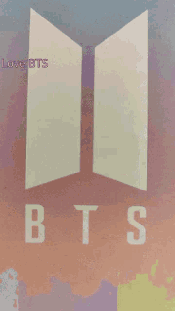 a painting of a group of boys with the letters bts on the bottom