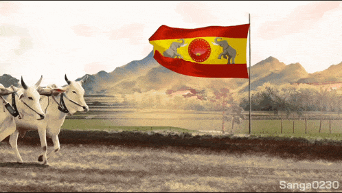 a picture of a flag with elephants on it