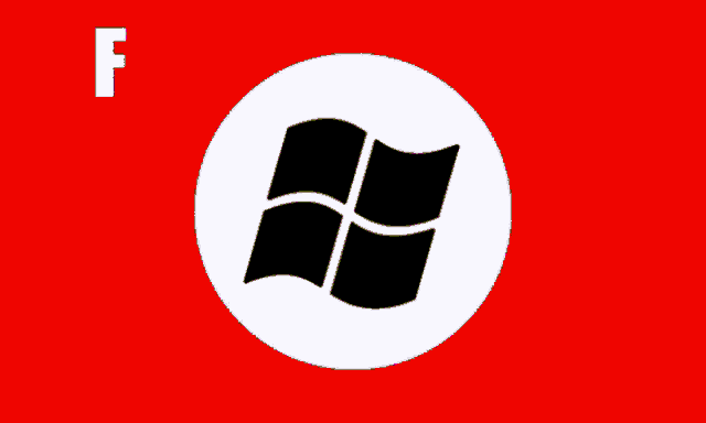 a green background with a white circle with a black windows logo