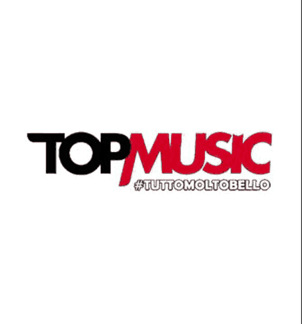 a red and black logo for top music , a music magazine .