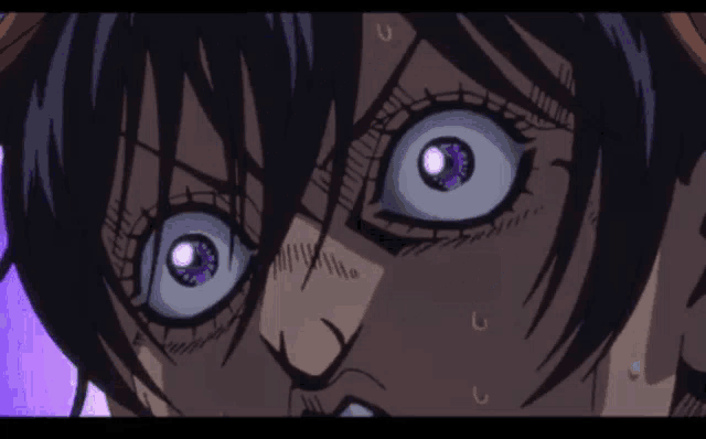a close up of a cartoon character with a surprised look on his face
