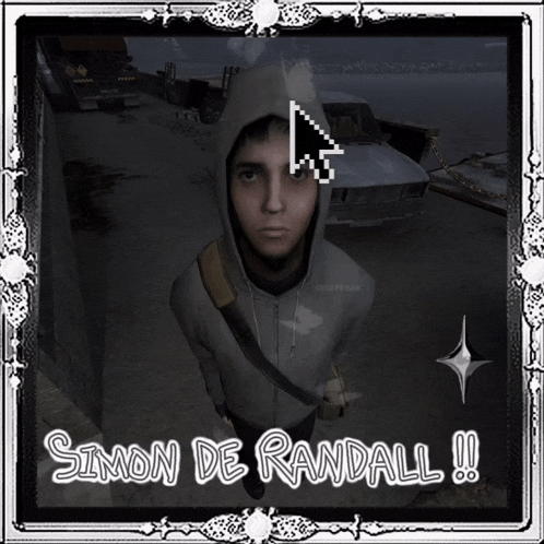 a picture of a person with the name simon de randall written on it