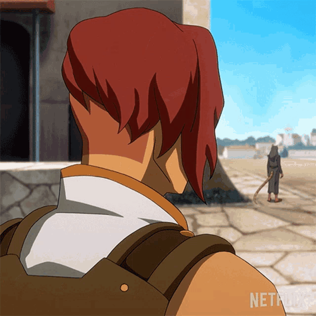 a cartoon of a man with red hair and the word netflix on the bottom right