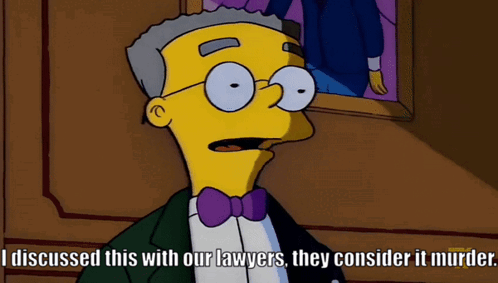 Simpsons Waylon Smithers GIF - Simpsons Waylon Smithers I Discussed This With Our Lawyers GIFs