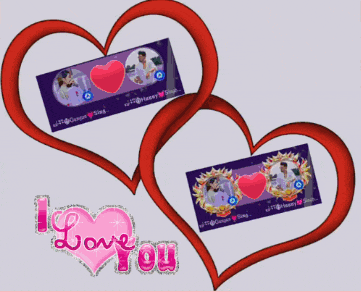 a pink heart with the words i love you written on it