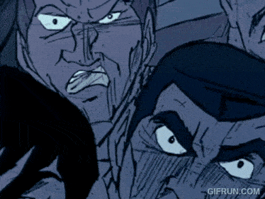 a gif from gifrun.com shows a group of men looking at each other