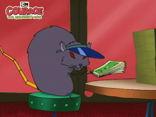 Throwing Money Courage The Cowardly Dog GIF - Throwing Money Courage The Cowardly Dog Frustrated GIFs